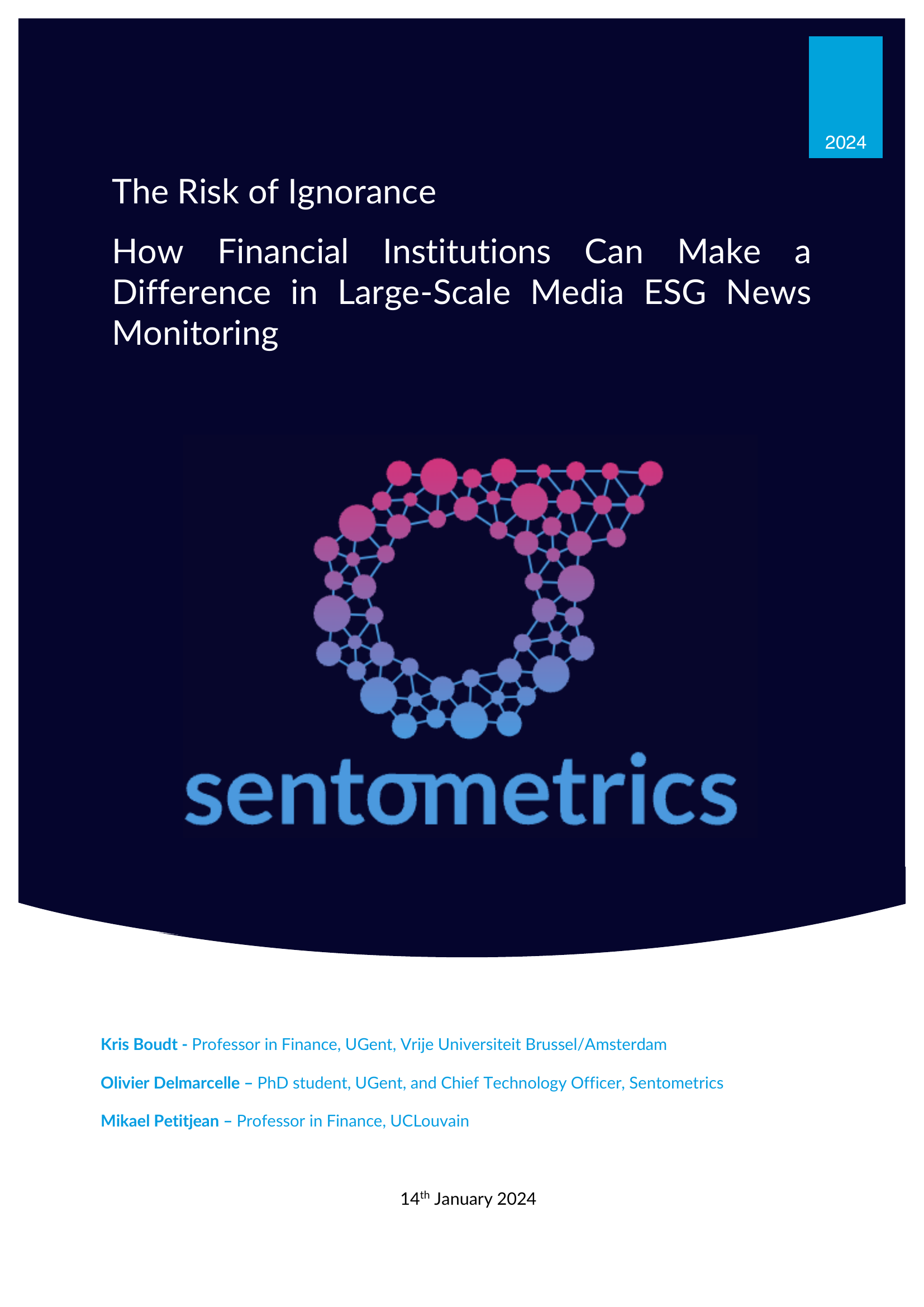 The Risk of Ignorance, white paper cover